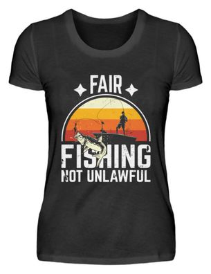 FAIR Fishing NOT Unlawful - Damen Basic T-Shirt-7J2CTSSF