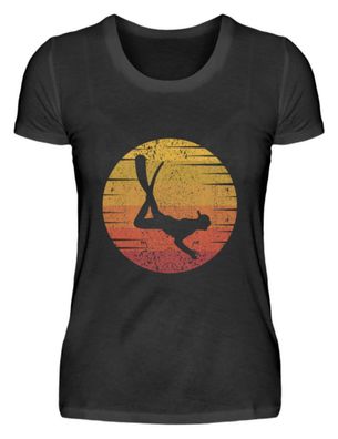 Taucher Retro Vintage Sunset - Damenshirt