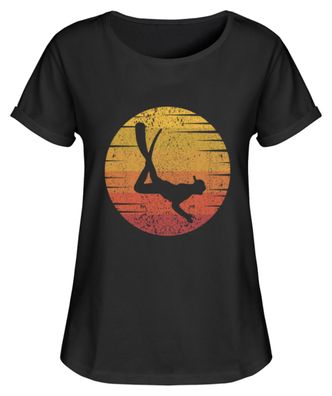 Taucher Retro Vintage Sunset - Damen RollUp Shirt