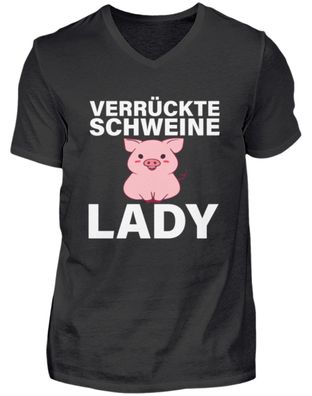Verrückte Schweine LADY - Herren V-Neck Shirt