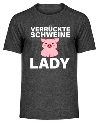 Verrückte Schweine LADY - Herren Melange Shirt