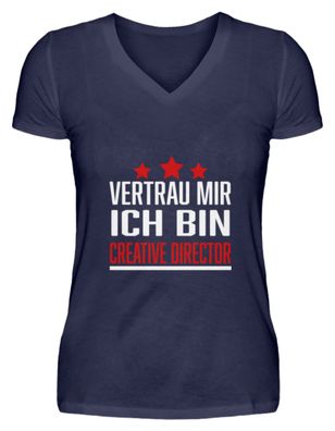 Vertrau MIT ICH BIN Creative Director - V-Neck Damenshirt