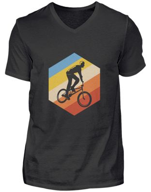 MANN Fahrrad FAHREN - Herren V-Neck Shirt