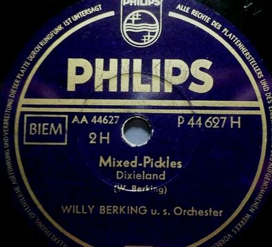 Willy Berking & Horst Fischer "River-Song (Blues) / Mixed-Pickles (Dixieland)"