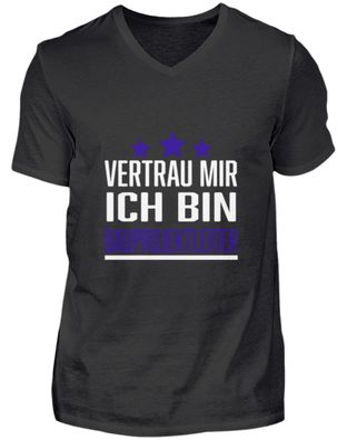 Vertrau MIR ICH BIN Bauprojektleiter - Herren V-Neck Shirt