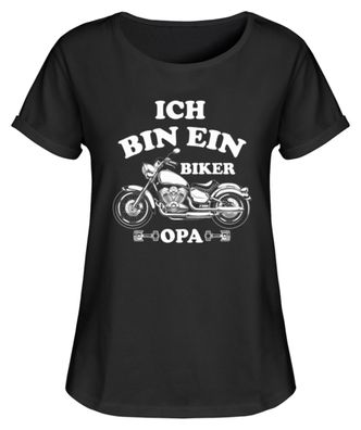 ICH BIN EIN BIKER OPA - Damen RollUp Shirt