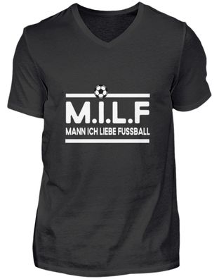 M.I.L.F MANN ICH LIEBE Fussball - Herren V-Neck Shirt