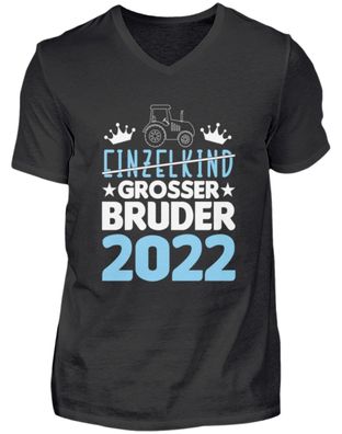 Einzelkind Grosser BRUDER 2022 - Herren V-Neck Shirt