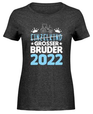 Einzelkind Grosser BRUDER 2022 - Damen Melange Shirt