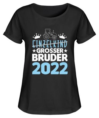 Einzelkind Grosser BRUDER 2022 - Damen RollUp Shirt