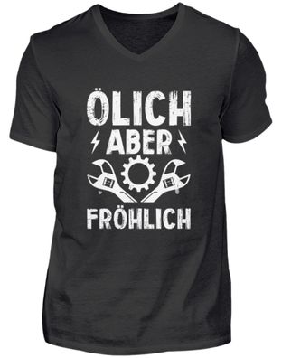 ÖLICH ABER Fröhlich - Herren V-Neck Shirt