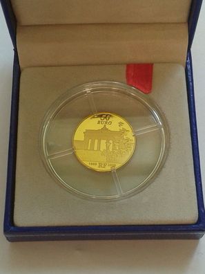 50 euro 2009 PP Frankreich Europa Brandenburger Tor Mauerfall 8,45g 920er Gold