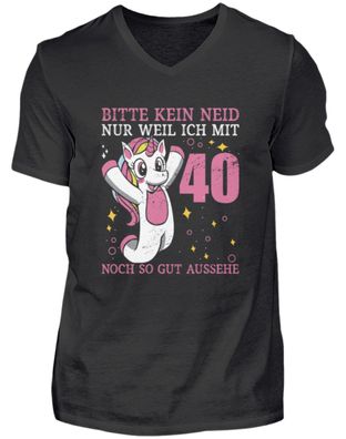 BITTE KEIN NEID NUR WEIL ICH MIT 40 - Herren V-Neck Shirt