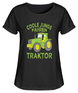 COOLE JUNGS FAHREN Traktor - Damen RollUp Shirt