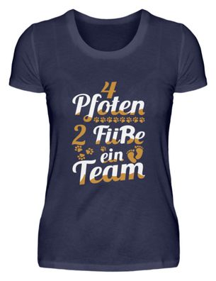 4 Pfoten 2 Füße ein Team - Damen Premiumshirt
