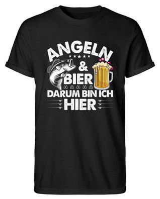 ANGELN&BIER DARUM BIN ICH HIER - Herren RollUp Shirt