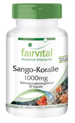 Sango - Koralle 1000mg 90 Kapseln, natürliches Calcium - fairvital