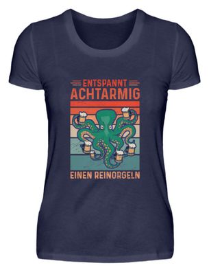 Entspannt Achtarmig EINEN Reinorgeln - Damen Premiumshirt