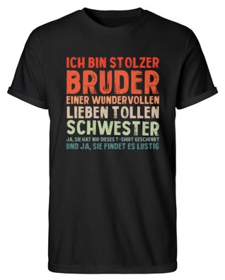 ICH BIN Stolzer BRUDER EINER Wundervolle - Herren RollUp Shirt