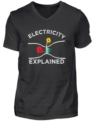 Electricity Explained - Herren V-Neck Shirt