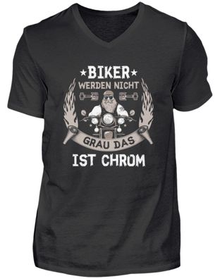 BIKER WERDEN NICHT IST CHROM - Herren V-Neck Shirt