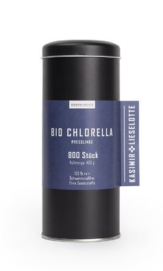 Bio Chlorella Presslinge- 800 Stück Dose 100% rein, Kasimir + Lieselotte