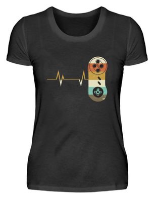 Gamer Herzschlag Heartbeat - Damen Premiumshirt