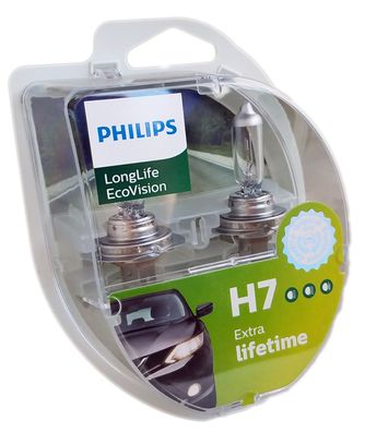 H7 Philips LongLife EcoVision 2st. Code 36259628 lange Lebensdauer 12972LLECOS2