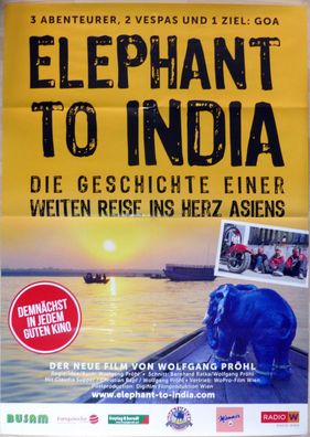Elephant to India - Original Kinoplakat A1 - Reisedoku v. Wolfgang Pröhl - Filmposter