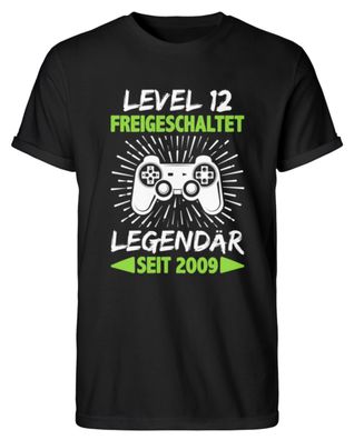 LEVEL 12 UNLOCK Legendär SEIT 2009 - Herren RollUp Shirt