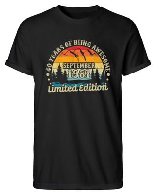40 YEARS OF BEING Awesome Limited - Herren RollUp Shirt