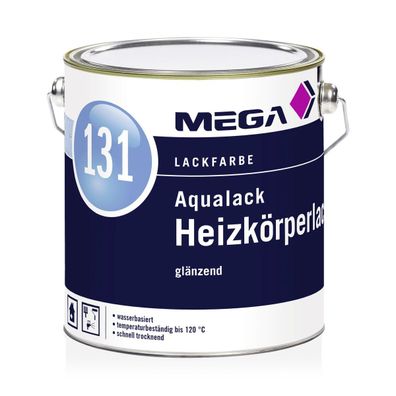 MEGA 131 Aqualack Heizkörperlack 2,5 Liter weiß