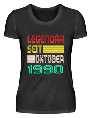 Legendär SEIT Oktober 1990 - Damen Basic T-Shirt-9EH0EGPZ
