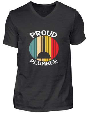 PROUD Plumber - Herren V-Neck Shirt