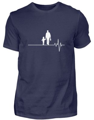 Vater und Tochter Heartbeat Liebe - Herren Premiumshirt
