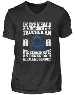 LEG DICH Niemals MIT EINEM Taucher - Herren V-Neck Shirt