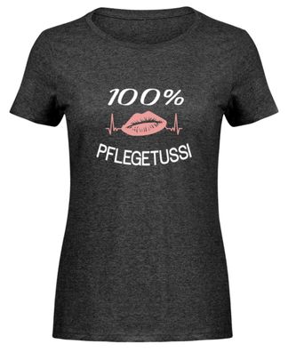 100% Pflegetussi - Damen Melange Shirt