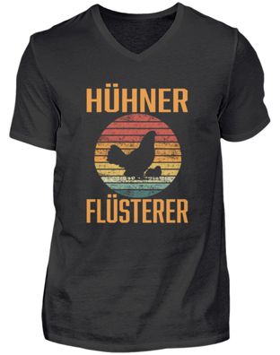 HÜHNER Flüsterer - V-Neck Herrenshirt-OLSRXUKE