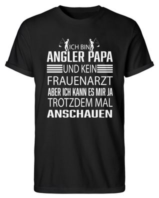 ICH BIN ANGLER PAPA UND KEIN Frauenarzt - Herren RollUp Shirt
