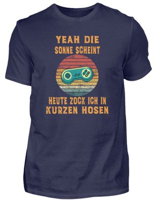 YEAH DIE SONNE Scheint HEUTE ZOCK ICH - Herren Premiumshirt