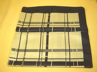 Vintage Tuch schwarz beige geometrisches Muster 70x70cm Polyester Zp