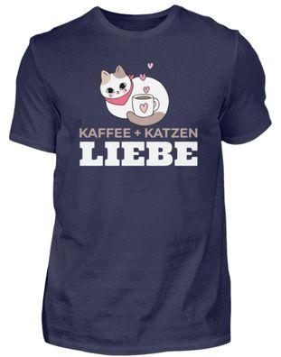 KAFFEE + KATZEN LIEBE - Herren Premiumshirt