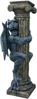 Säule Sockel Podest mit Drache Gothic Almanach Kunst art Dragon Kreaturen Fantasy