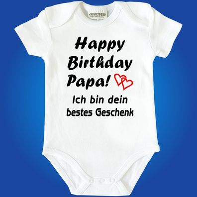 Babybody Strample Body Happy Birthday Papa Mama Oma Opa Tante Onkel Uroma Uropa