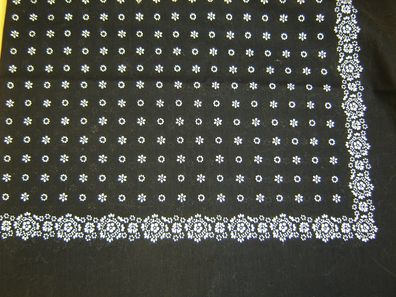 Nikituch Baumwolle kleines Muster schwarz 70x70cm großes Halstuch