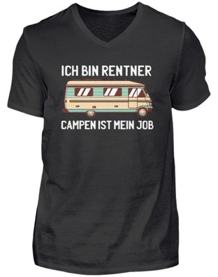 ICH BIN Rentner CAMPEN IST MEIN JOB - Herren V-Neck Shirt
