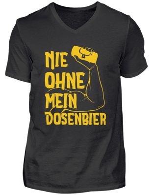 NIE OHNE MEIN Dosenbier - Herren V-Neck Shirt