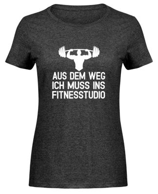 Aus dem Weg ich muss ins Fitnesstudio - Damen Melange Shirt