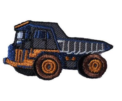Aufbügler Aufnäher 50x35mm blau Fahrzeuge LKW Applikation