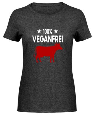 100% Veganfrei - Damen Melange Shirt